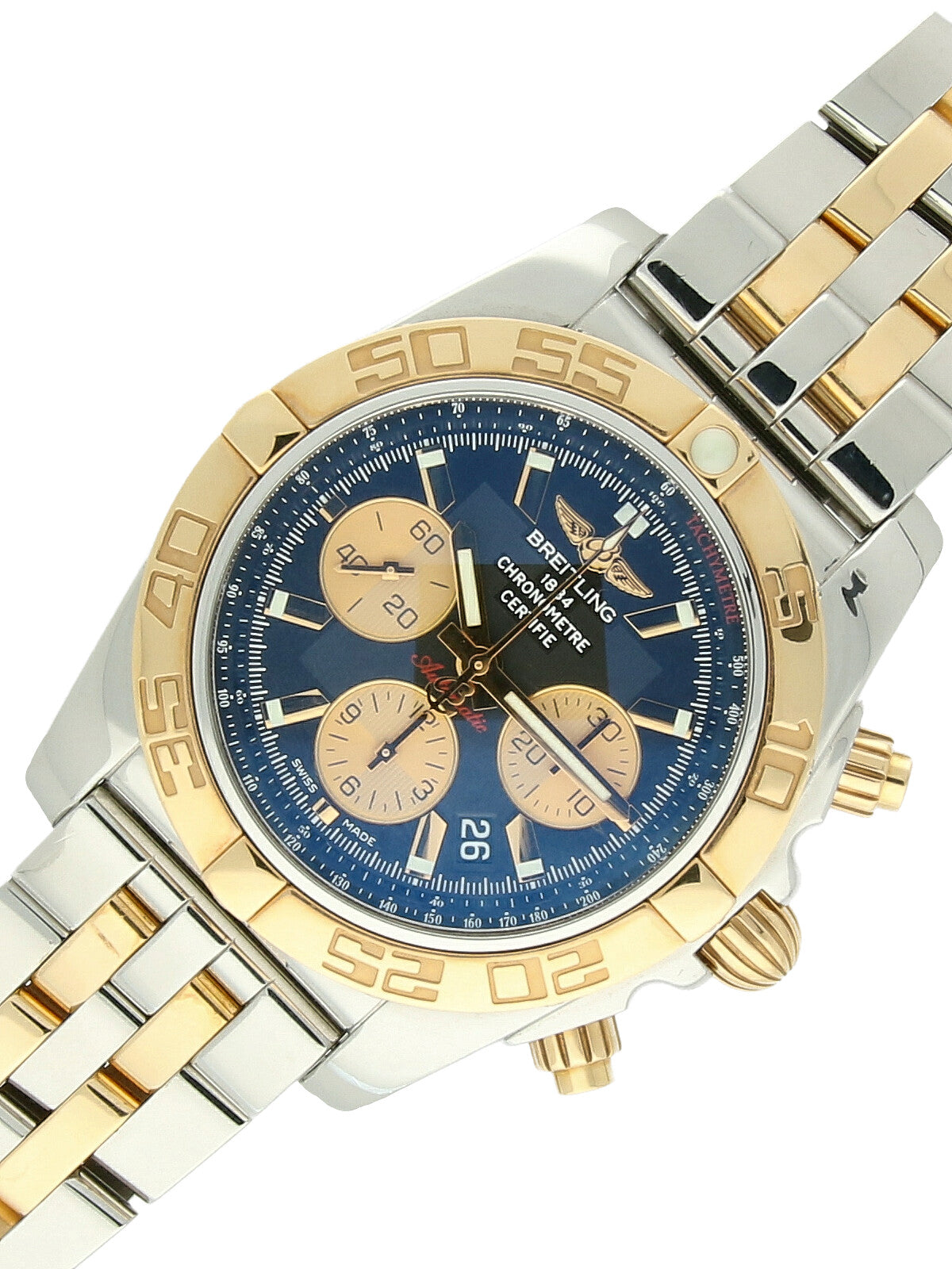 Pre Owned Breitling Chronomat Steel & 18ct Rose Gold Automatic Watch 44mm