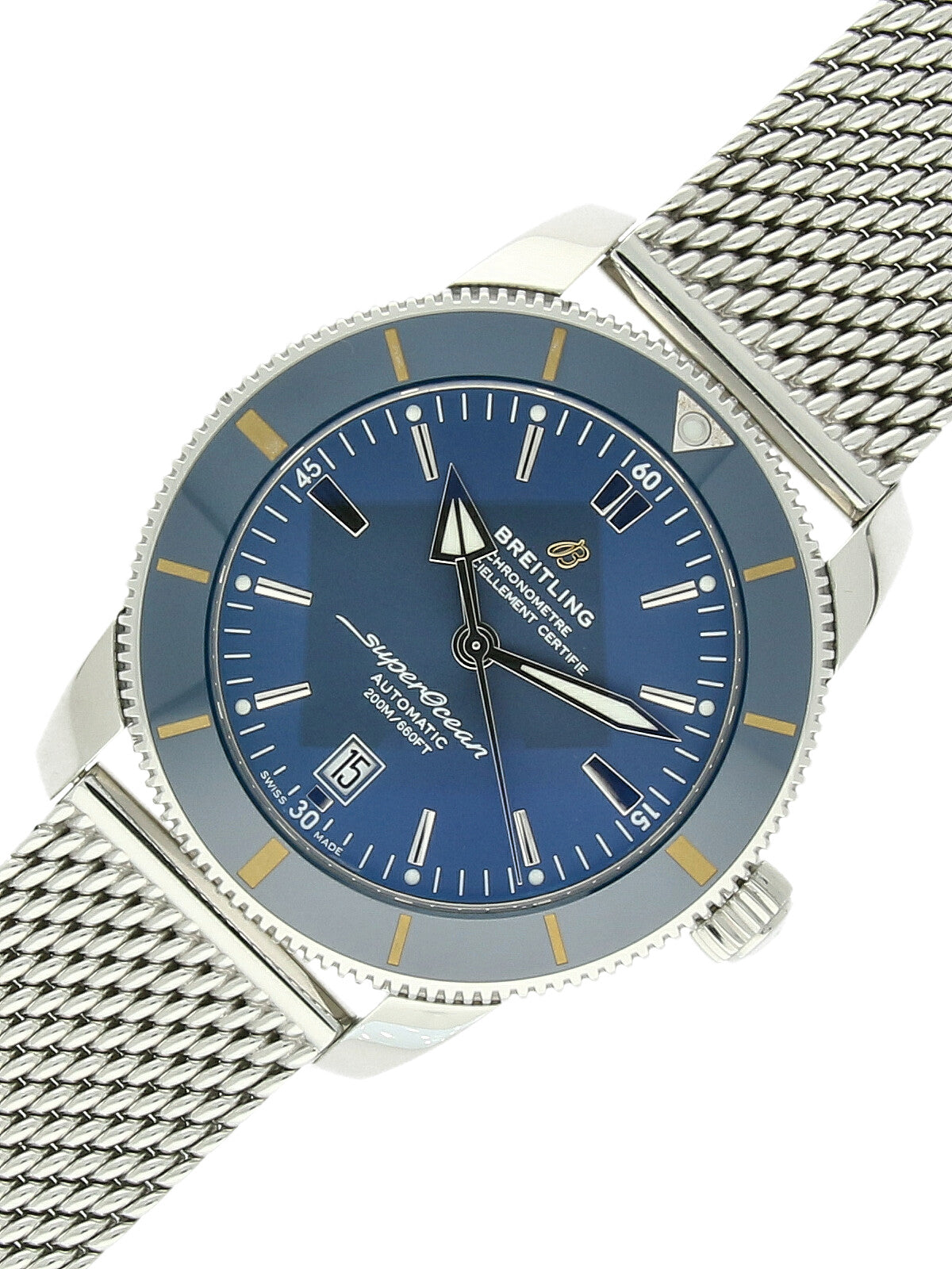 Pre Owned Breitling SuperOcean Heritage Steel Automatic 46mm Watch on Bracelet