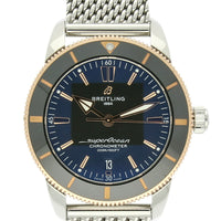 Pre Owned Breitling SuperOcean Heritage Steel and Red Gold Automatic Watch on Steel Bracelet 44mm