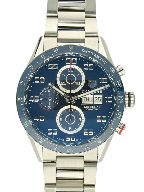 Pre Owned TAG Heuer Carrera Chronograph Steel Automatic 43mm Watch on Bracelet