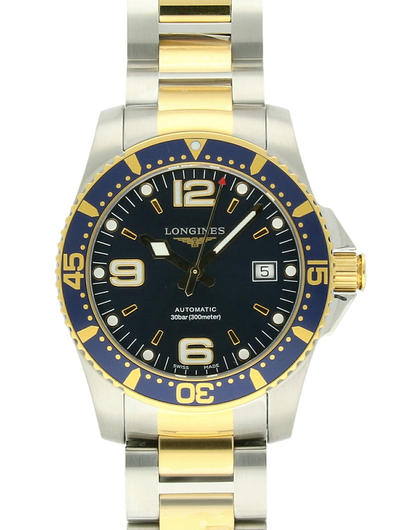 Pre Owned Longines Hydro Conquest Steel & Yellow Gold PVD Automatic 41mm Watch on Bracelet
