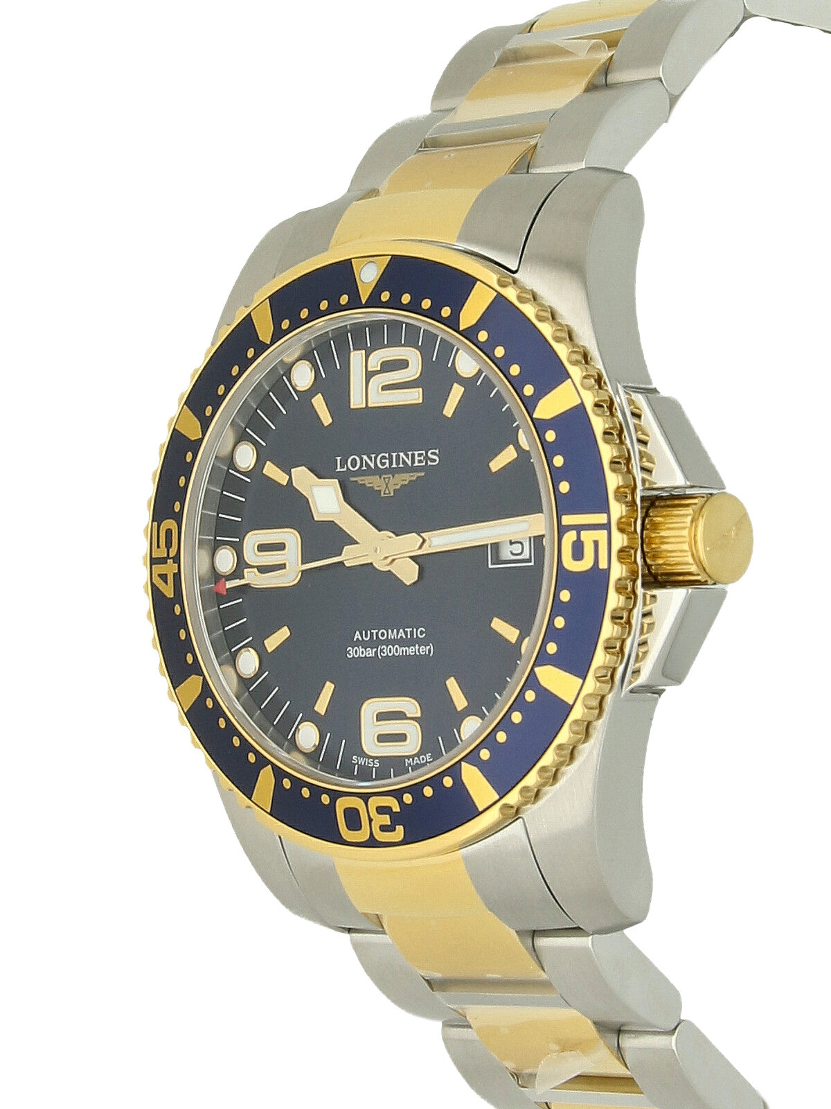 Pre Owned Longines Hydro Conquest Steel & Yellow Gold PVD Automatic 41mm Watch on Bracelet