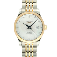 Pre Owned Longines Record Collection Steel & 18ct Rose Gold Automatic 30mm Watch on Bracelet
