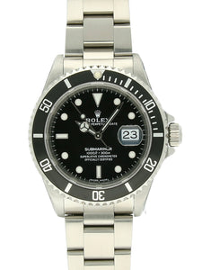 Pre Owned Rolex Submariner Date Steel Automatic 40mm Watch on Oyster Bracelet