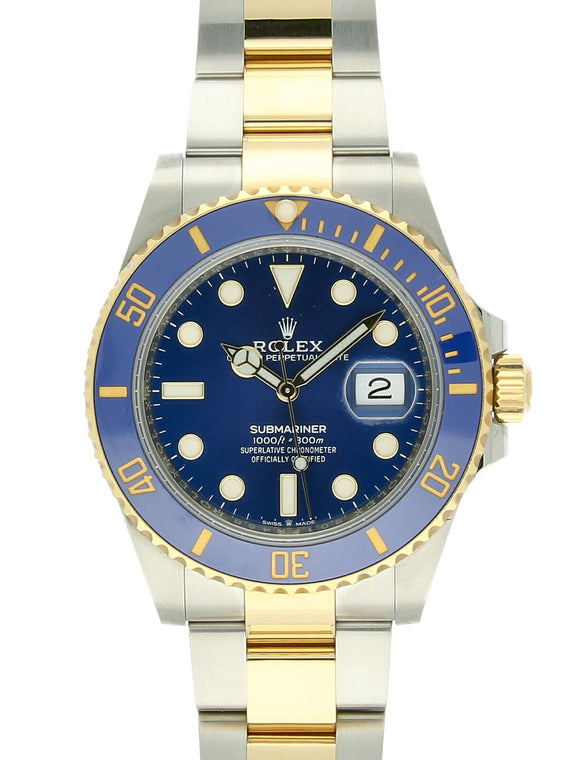 Pre Owned Rolex Submariner Date Steel & 18ct Yellow Gold Automatic 41mm Watch on Oyster Bracelet