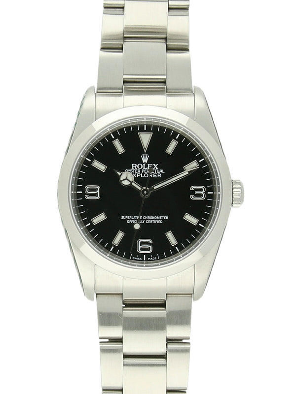 Pre Owned Rolex Explorer Steel Automatic 36mm Watch on Oyster Bracelet