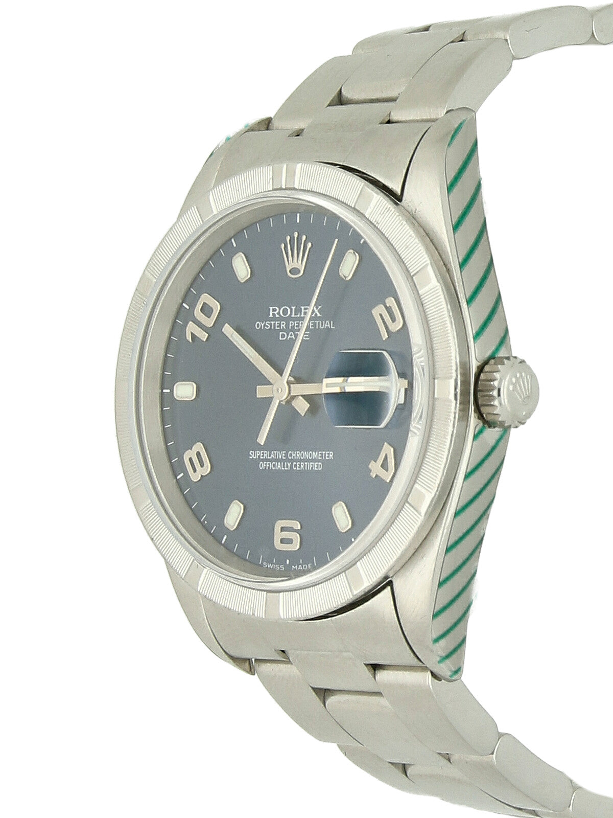 Pre Owned Rolex Oyster Perpetual Date Steel Automatic 34mm Watch on Oyster Bracelet