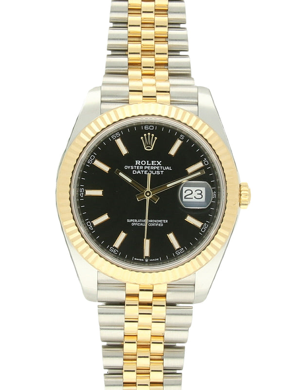 Pre Owned Rolex Datejust Steel & 18ct Yellow Gold Automatic 41mm Watch on Jubilee Bracelet