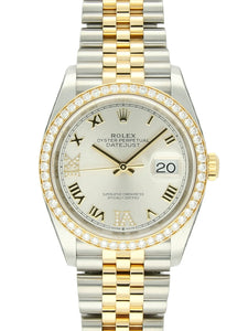 Previously Owned Rolex Datejust Steel & 18ct Yellow Gold Automatic 36mm Watch on Jubilee Bracelet