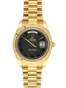 Pre Owned Rolex Day Date II 18ct Yellow Gold Automatic 41mm Watch on President Bracelet