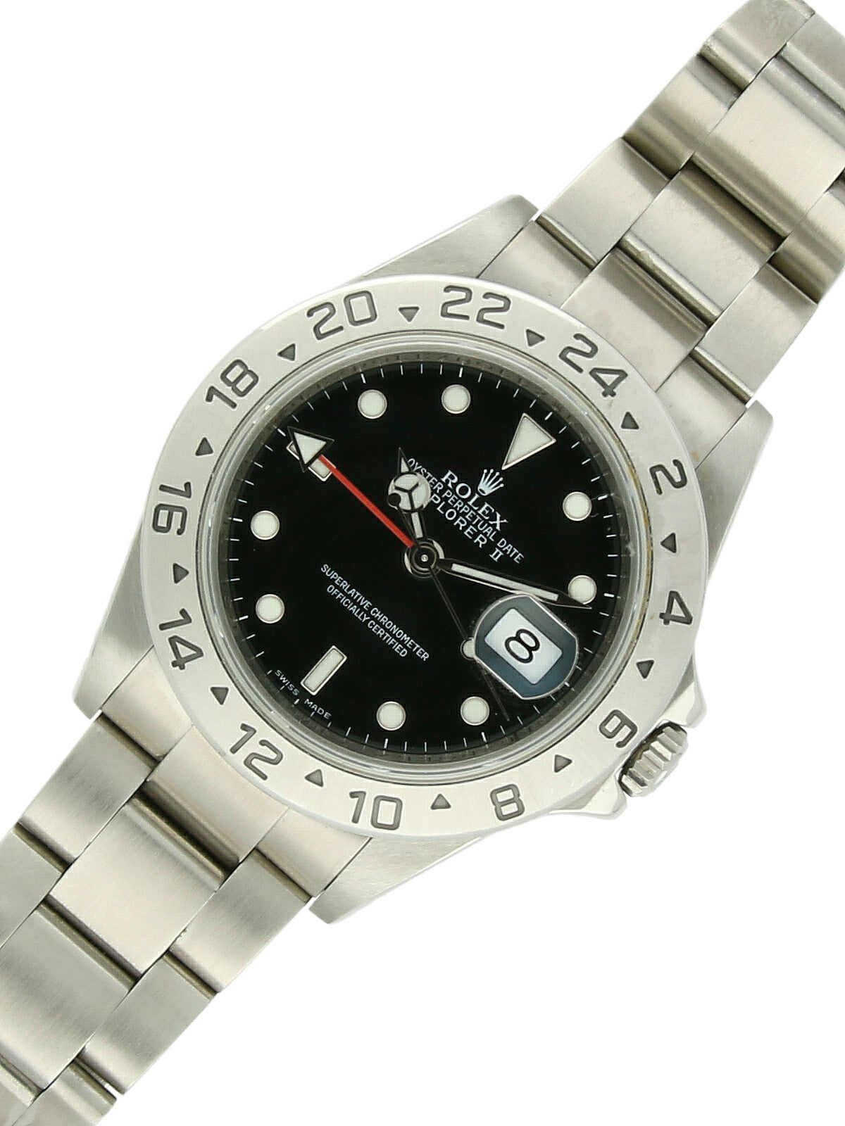 Previously Owned Rolex Explorer II Steel Automatic Watch on Oyster Bracelet