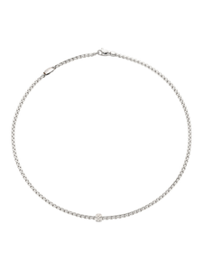 Fope Eka Tiny Necklace in 18ct White Gold with Diamonds