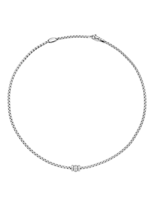 Fope Eka Necklace in 18ct White Gold with Diamonds