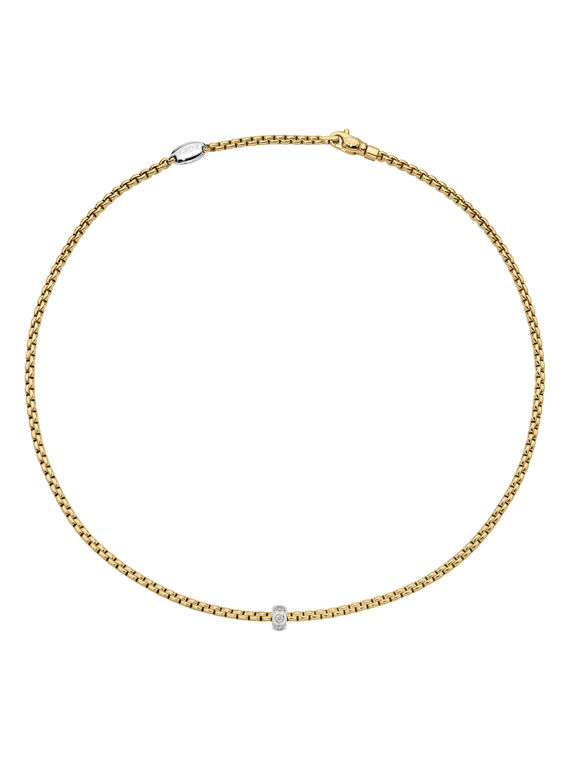 Fope Eka Necklace in 18ct Yellow & White Gold with Diamonds