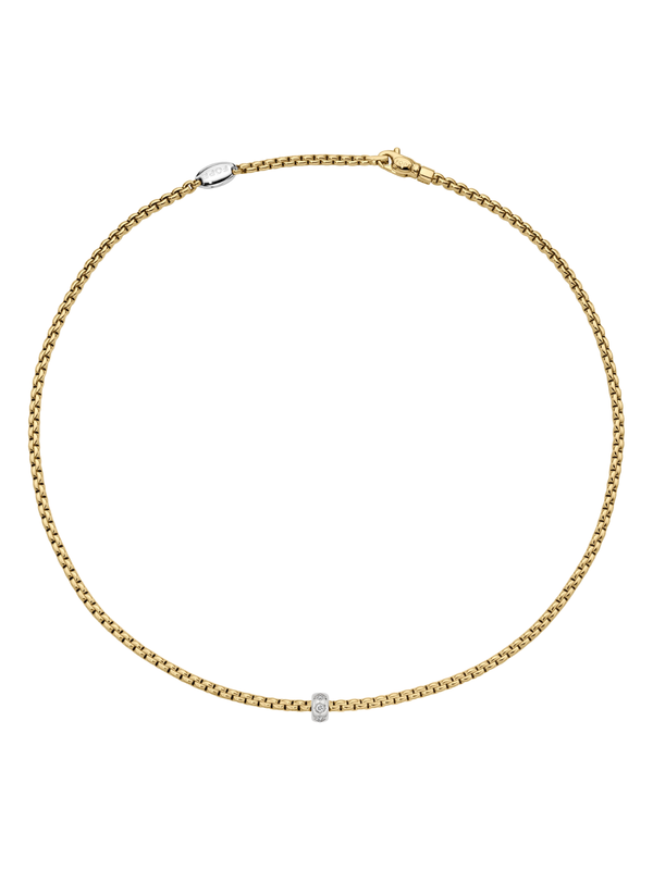 Fope Eka Necklace in 18ct Yellow & White Gold with Diamonds