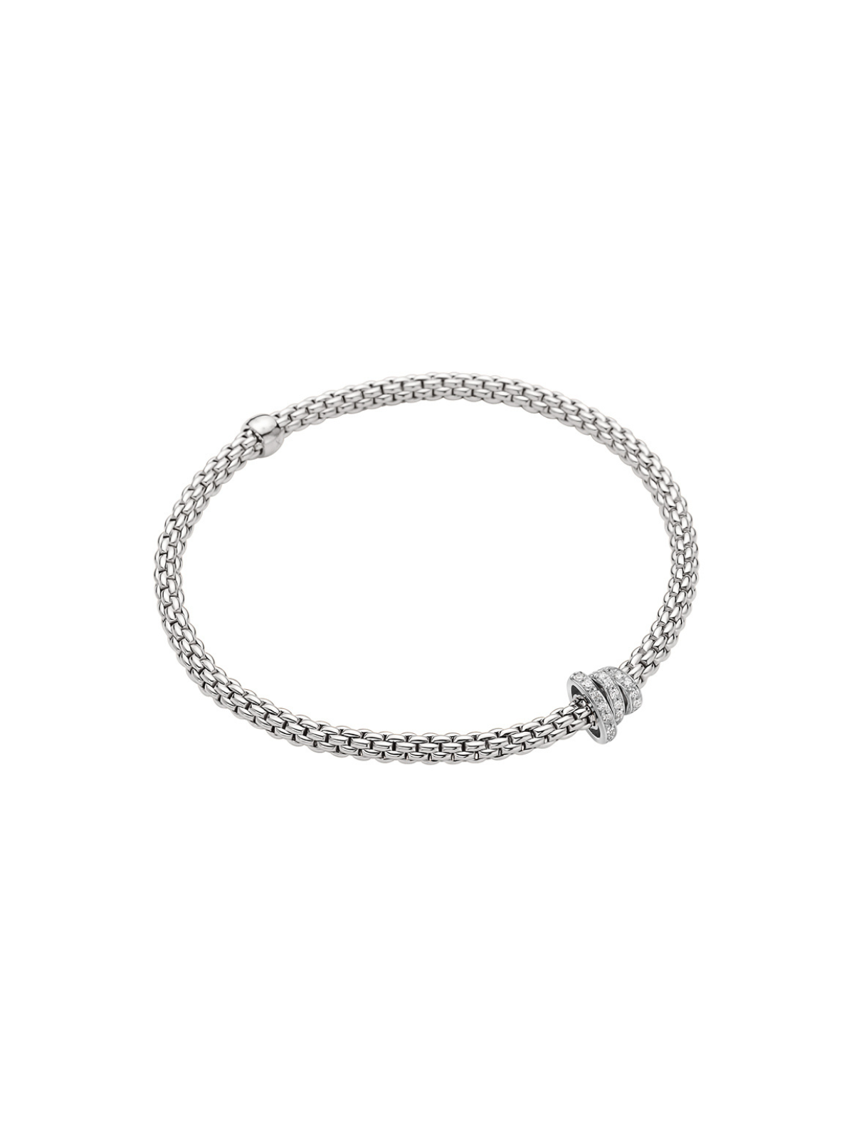 Fope Prima Bracelet in 18ct White Gold with Diamonds