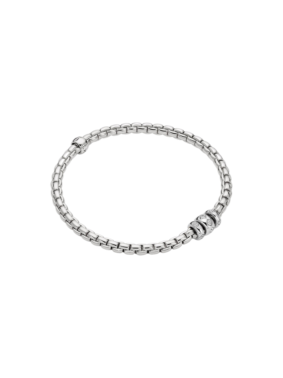 Fope Eka Bracelet in 18ct White Gold with Diamonds