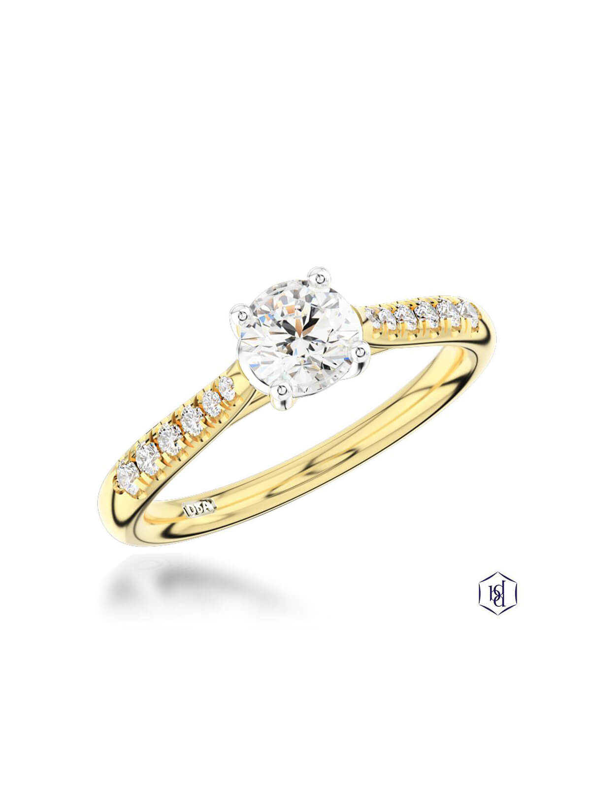 Skye Classic Round 0.50ct Diamond Solitaire Ring in 18ct Yellow Gold & Platinum