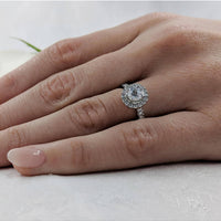 Skye Diamond Cluster Ring in Platinum