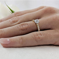 Skye Classic Round 0.50ct Diamond Solitaire Ring in 18ct Yellow Gold & Platinum