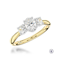 Royal Oval Diamond Three Stone Ring in 18ct Yellow Gold & Platinum