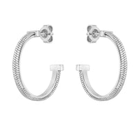 BOSS Zia Hoop Earrings in Stainless Steel 1580482