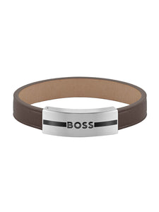BOSS Luke Brown Leather Bracelet 1580496M