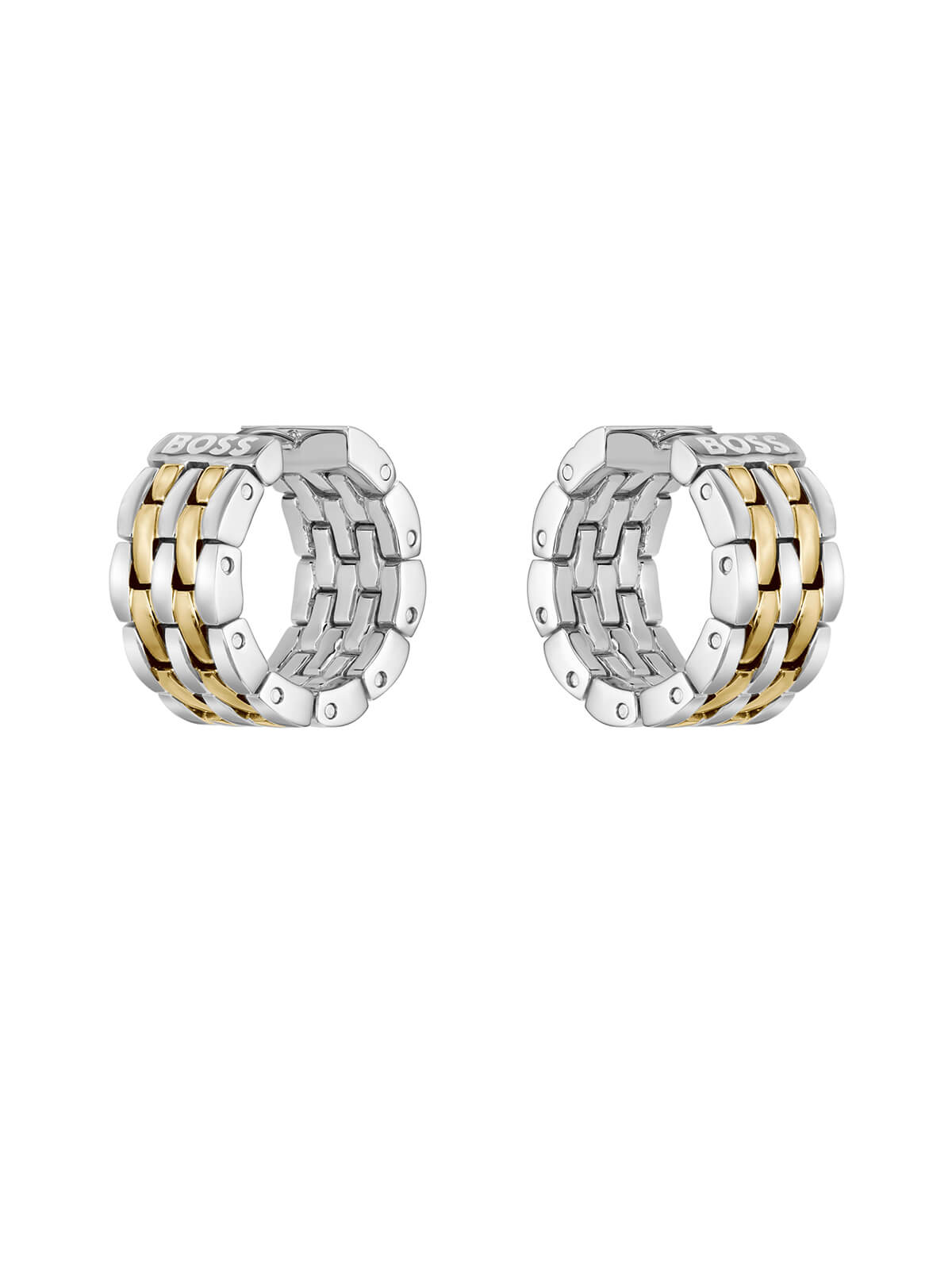 BOSS Isla Hoop Earrings in Stainless Steel & Gold Plating 1580531
