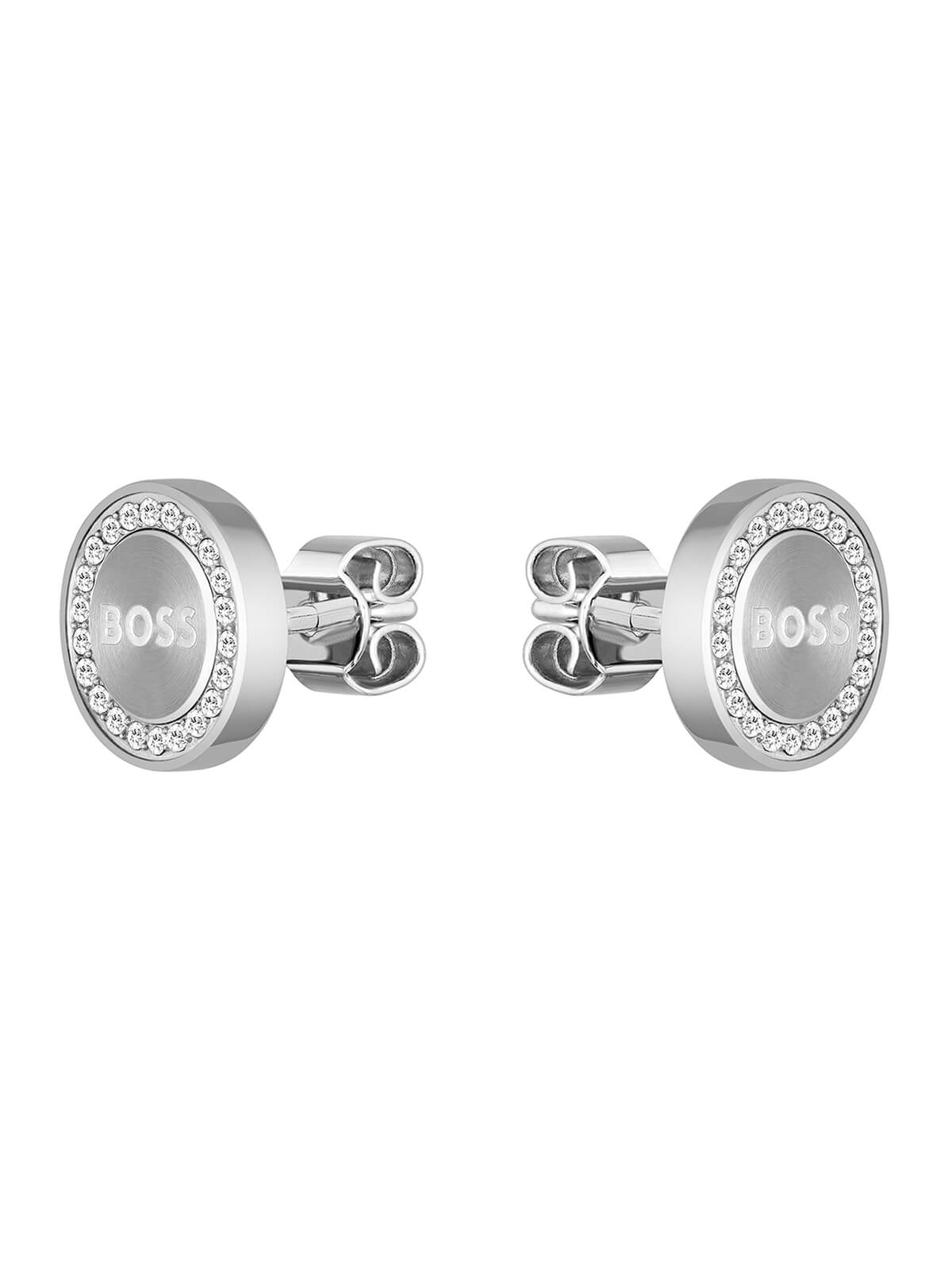 BOSS Iona Crystal Stud Earrings in Stainless Steel 1580558