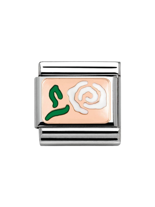 Nomination Classic White Rose Charm 430201-09