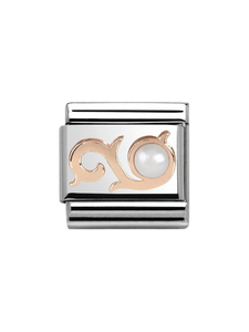 Nomination Classic White Mother of Pearl Swirl Charm 430503-01