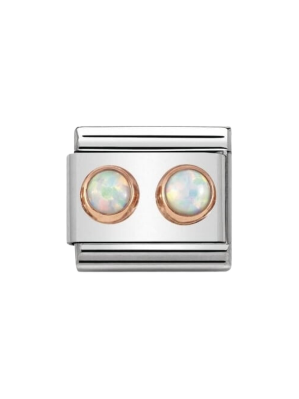 Nomination Classic White Opal Charm 430506-07