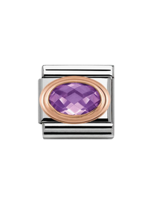 Nomination Classic Purple Faceted Oval Charm 430601-001