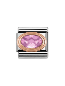 Nomination Classic Pink Faceted Oval Charm 430601-003