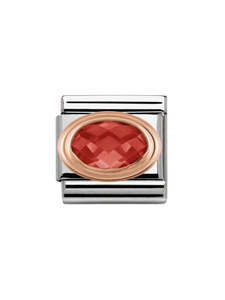 Nomination Classic Red Faceted Oval Charm 430601-005