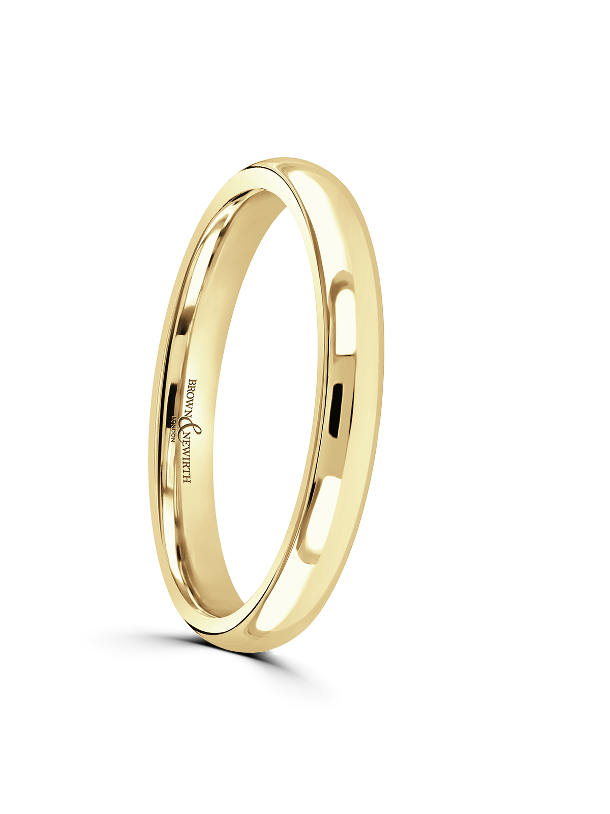 Brown & Newirth Sleek 2.5mm Wedding Ring in 9ct Yellow Gold