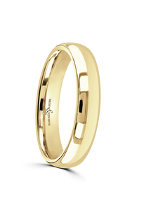 Brown & Newirth Sleek 4mm Wedding Ring in 9ct Yellow Gold
