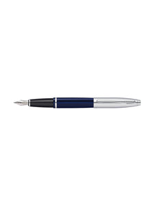 Cross Calais™ Chrome/Blue Lacquer Fountain Pen AT0116-3MS