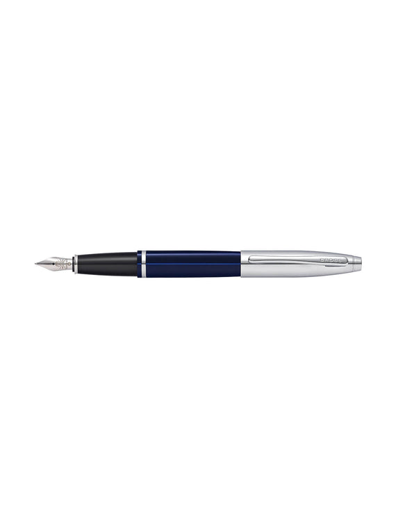 Cross Calais™ Chrome/Blue Lacquer Fountain Pen AT0116-3MS