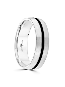 Brown & Newirth Hoxton Wedding Ring in 9ct White Gold