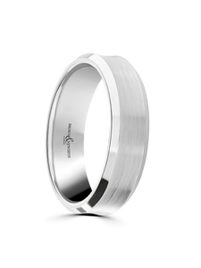 Brown & Newirth Mercury 6mm Patterned Wedding Ring in Platinum