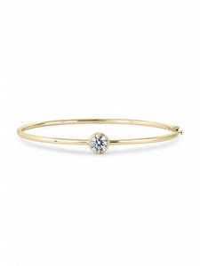 Clarity Diamond™ Round 1.00ct Lab Grown Diamond Hinged Bangle in 18ct Yellow Gold