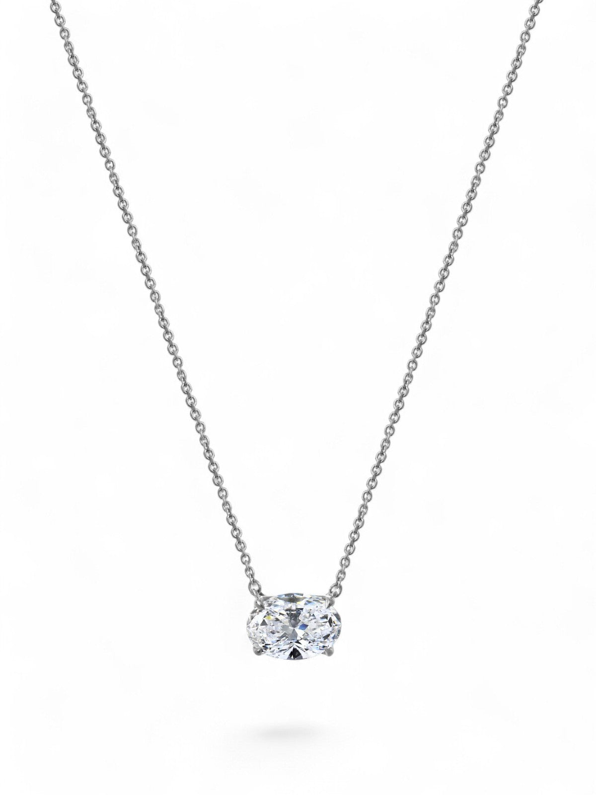 Clarity Diamond™ Signature Oval 1.10ct Lab Grown Diamond Pendant in 18ct White Gold