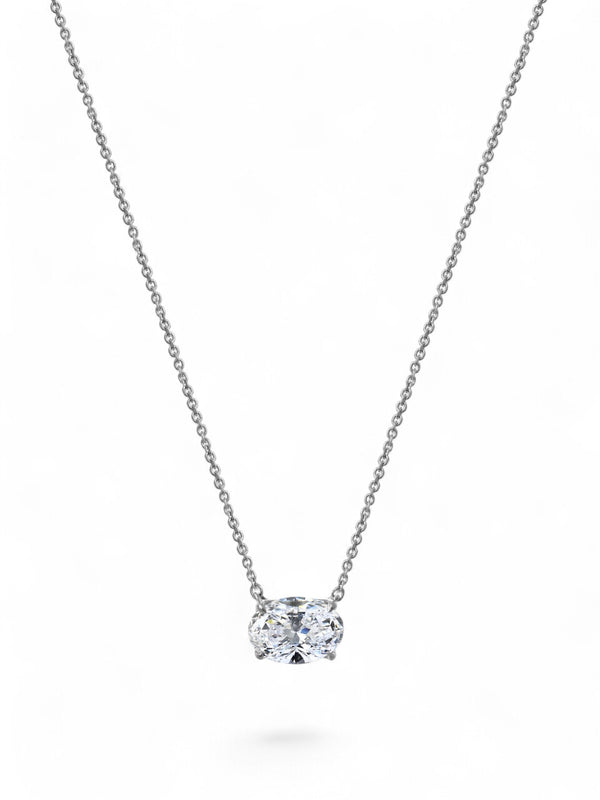 Clarity Diamond™ Signature Oval 1.10ct Lab Grown Diamond Pendant in 18ct White Gold