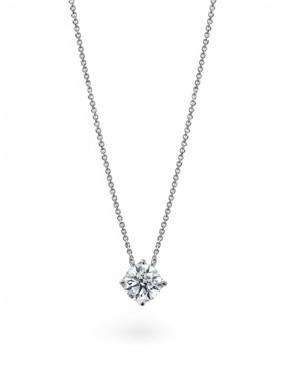 Clarity Diamond™ Signature Round 1.05ct Lab Grown Diamond Pendant in 18ct White Gold