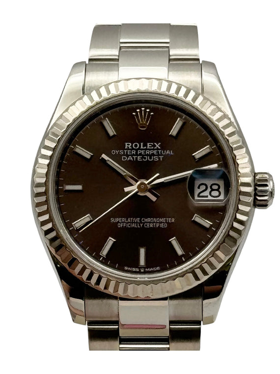 Previously Owned Rolex Lady Datejust Steel & 18ct White Gold Automatic 31mm Watch on Oyster Bracelet