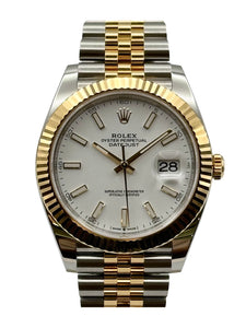 Pre Owned Rolex Datejust Steel & 18ct Yellow Gold Automatic Watch 41mm on Jubilee Bracelet