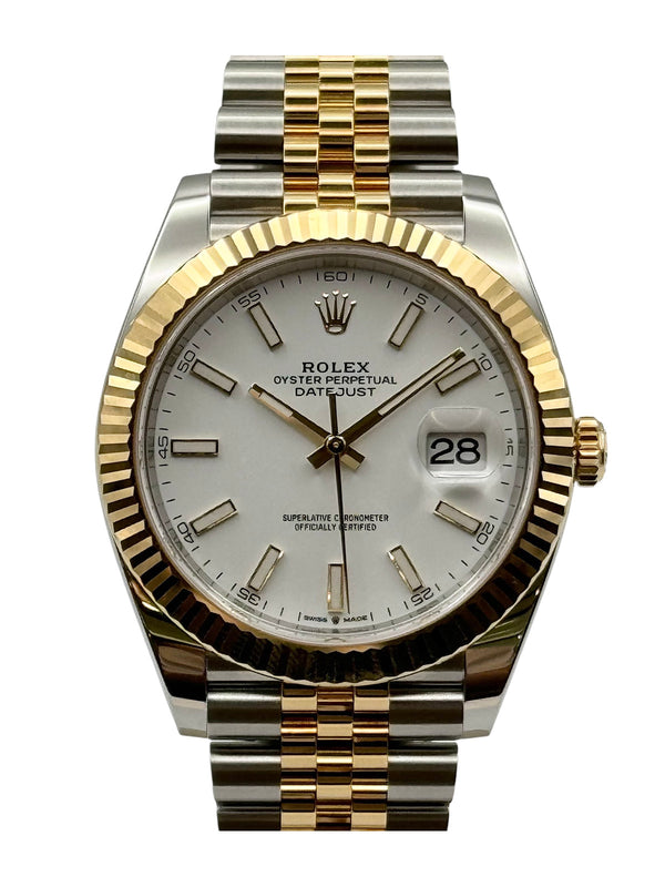 Pre Owned Rolex Datejust Steel & 18ct Yellow Gold Automatic Watch 41mm on Jubilee Bracelet