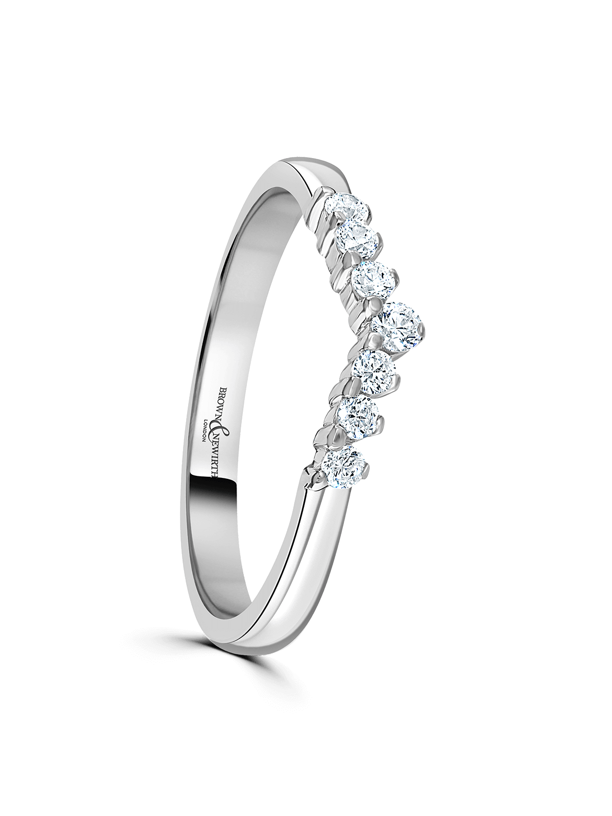 Diamond Tiara Ring 0.15ct Brilliant Cut in Platinum