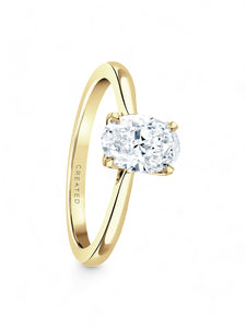 Brown & Newirth Iris 1.00ct Oval Cut Certificated Diamond Solitaire Engagement Ring in 18ct Yellow Gold